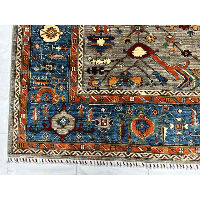 Textile Grey Khotan Hand-Knotted Wool Rug - 9'6" X 8'0" For Sale - Image 7 of 13