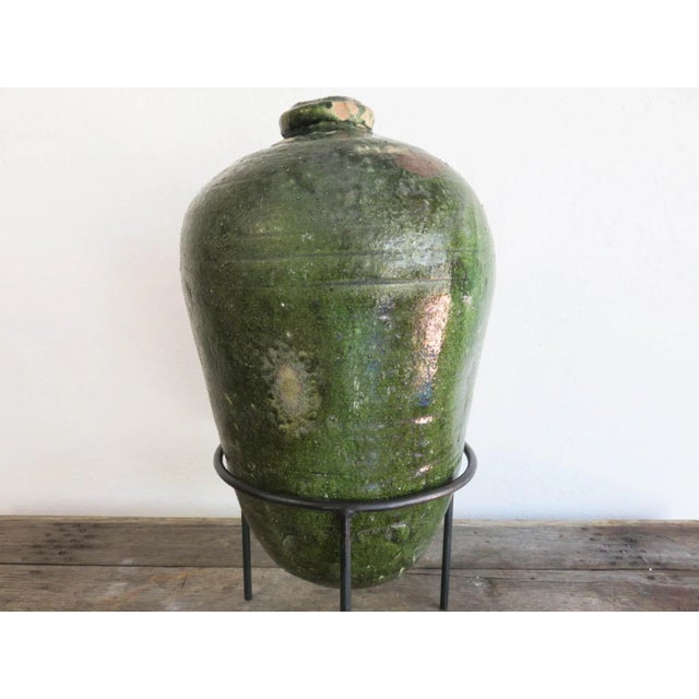 Found in Spain while on a European buying trip. Originally used to transport liquids such as wine and olive oil. The neck...