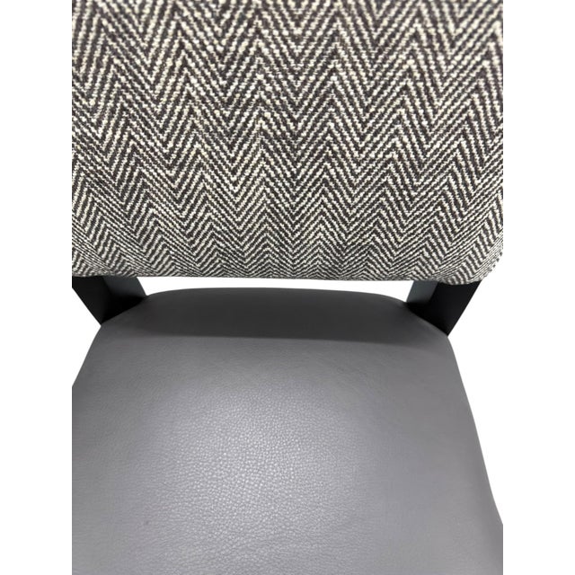 Arhaus Torino Lucia Leather & Fabric Side Chair - a Showroom Sample For Sale In Indianapolis - Image 6 of 9