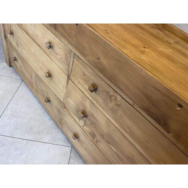 Rustic Planer Bench in Pine For Sale - Image 10 of 18