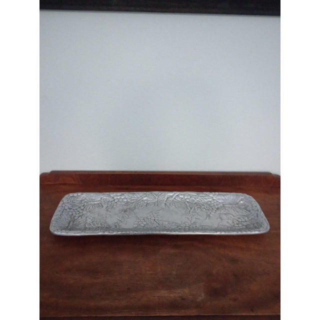 Arthur Court Handmade Mexican Pewter Serving Tray For Sale - Image 6 of 8