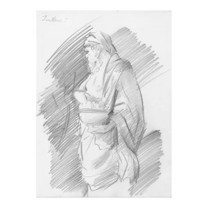 1957 Sculpture Drawing by Charles Mount