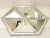 Wood Thayer Coggin by Milo Baughman 1976 Diamond Shaped Faceted Octagonal Nickel Wall Mirror For Sale - Image 7 of 13