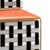 Ceramic canister with lid. 14.5h x 5.8w x 5.8d