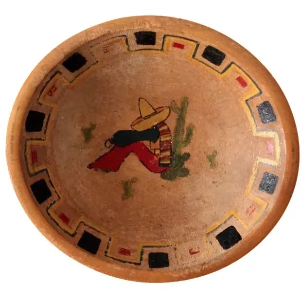 Mid-Century Mexican Wood Bowl For Sale - Image 6 of 6