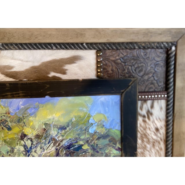 "Afternoon Shade"~ Lorie Batson, Original Oil Painting. A Sunlit Scene That Depicts Cows Resting Under Mesquite Trees in Texas. For Sale - Image 10 of 13