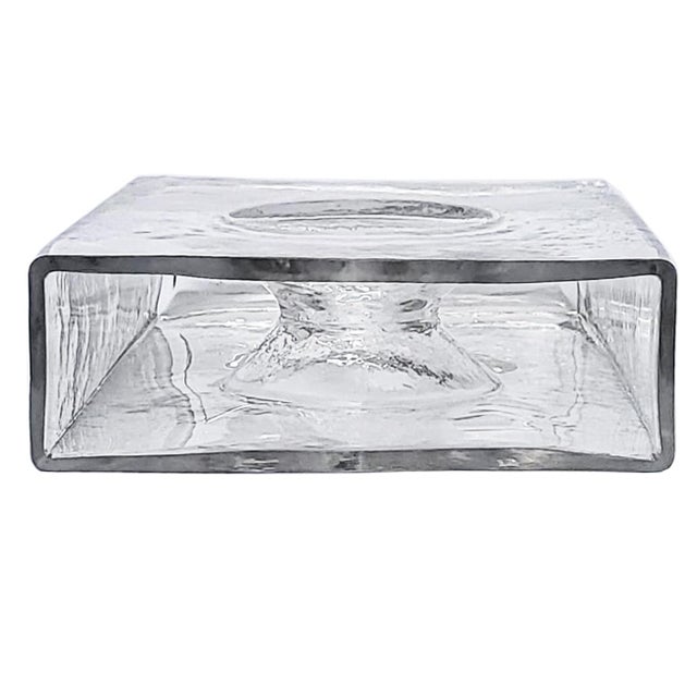 Vintage Scandinavian Glass Vase For Sale - Image 9 of 10