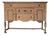 Early 1900s Tiger Oak Sideboard With Scalloped Apron and Turned Legs For Sale