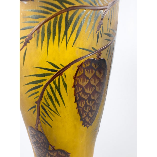 Daum Nancy Jugendstil Art Nouveau Acid-Etched Vase, C. 1900–1915 For Sale - Image 9 of 18