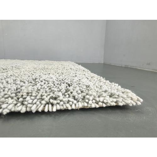 Danish Light Grey Wool Shag Rug from C. Olesen, 1990s For Sale - Image 4 of 9