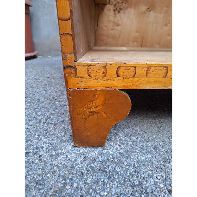 Wood 17th Century Commode with Floral Motifs, Italy For Sale - Image 7 of 15