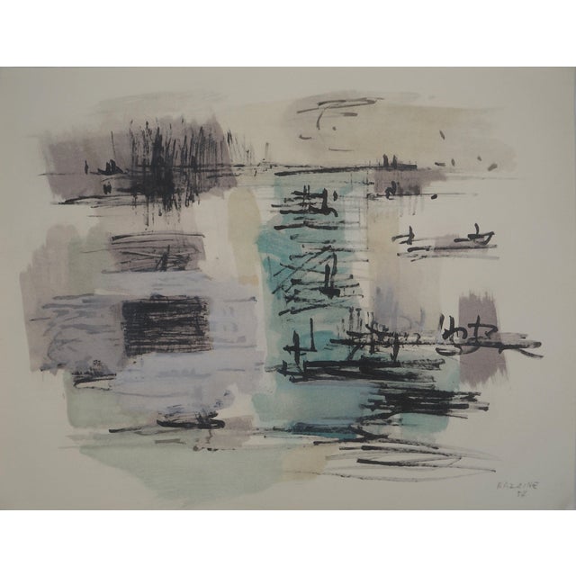 After Jean Bazaine, Landscape in Fog, 1958, Stencil on Paper For Sale