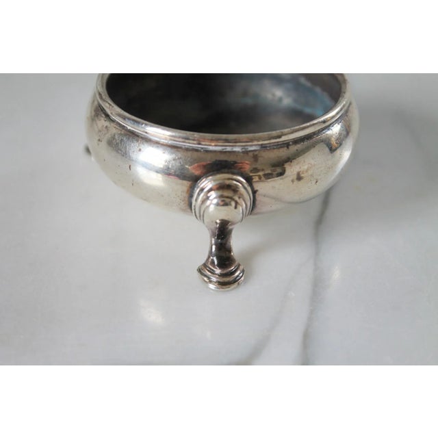 Vintage sterling silver 950/1000 salt cellar made by "Ensko" New York. Makers mark on bottom. Some age wear and tarnishing.