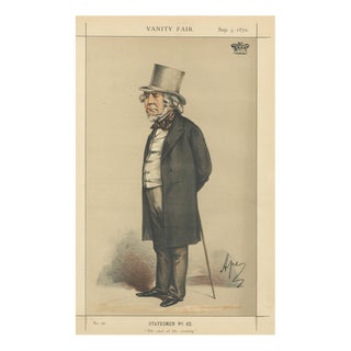 Vanity Fair, Statesman, 1870, Chromolithograph on Paper For Sale