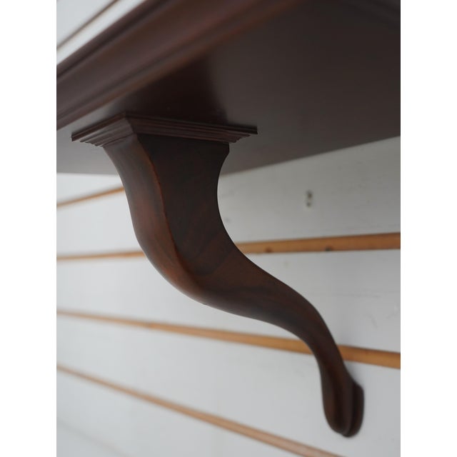 1990s Virginia Metalcrafters Colonial Williamsburg Mahogany Shelf & Mirror For Sale In Philadelphia - Image 6 of 10