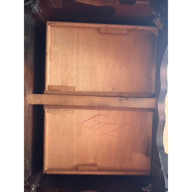 Brown Vintage Queen Anne Style One-Drawer End Table For Sale - Image 8 of 10