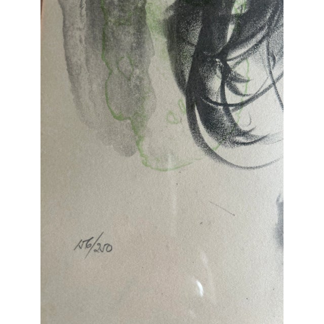 1970s 1970’s Vintage Lithograph of Mother and Daughter Signed & Numbered Framed For Sale - Image 5 of 9