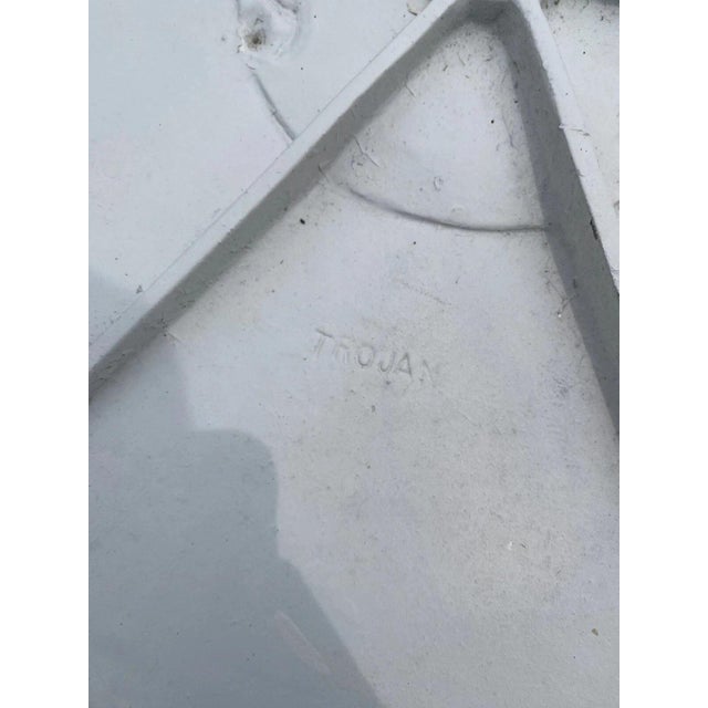 Blue Vintage Hollywood Regency Cast Aluminum Dining Center Table Pedestal Base For Sale - Image 8 of 9