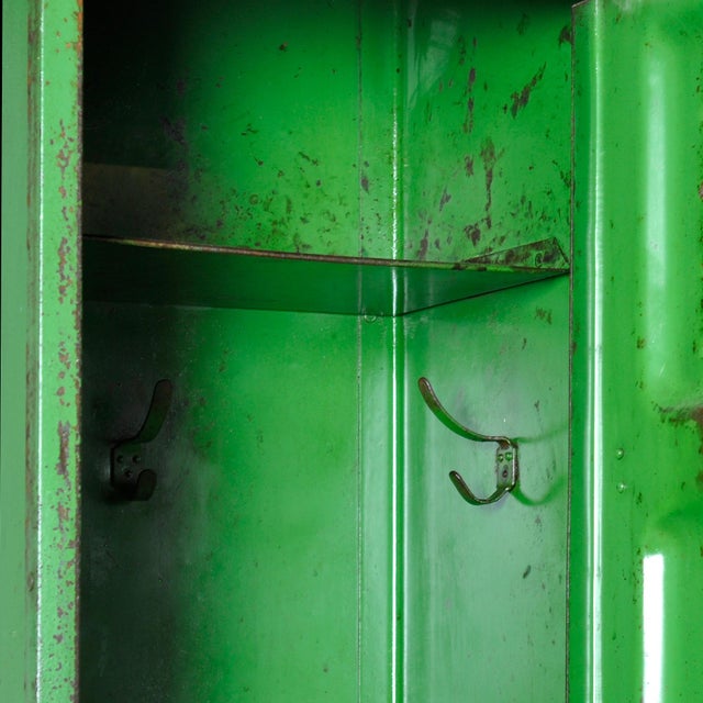 1950s Vintage Industrial Green Locker, 1950s For Sale - Image 5 of 14
