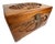 Vintage Hand-Carved Chinese Wood Box Asian Decor For Sale