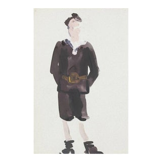 Costume Mixed Media on Paper by Alkis Matheos For Sale