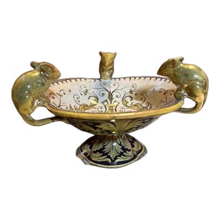 Gualdo Tadino Ceramic Centerpiece Bowl With Mice For Sale