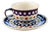 New Cups with Krokus Saucer from Zakłady Ceramiczne Bolesławiec , Set of 4 For Sale