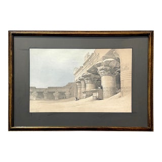 David Roberts “Temple of Edfou (Edfu), Egypt” Hand-Tinted Lithograph, 1849 For Sale