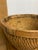Vintage Chinese Willow Basket with Wooden Rim