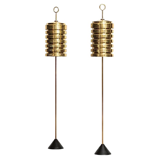Swedish Model G-20 Floor Lamps by Hans-Agne Jakobsson for Hans-Agne Jakobsson AB, 1950s, Set of 2 For Sale