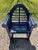Vintage Royal Blue Lutyens Teak Child’s Garden Chair For Sale - Image 9 of 10