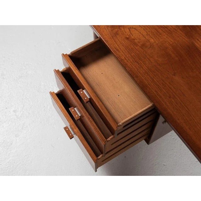 Brown Mid-Century Danish Desk in Teak attributed to Arne Vodder for Sibast, 1960s For Sale - Image 8 of 13