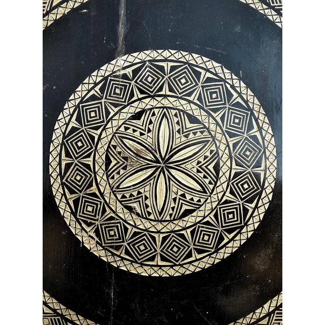 In this listing you will find an extremally rare antique wooden hand-carved coffee table with the belonging set of 6...