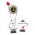 Rick Martin Modern Memphis Pop Art Steel Clock & Candleholder Sculpture Set For Sale