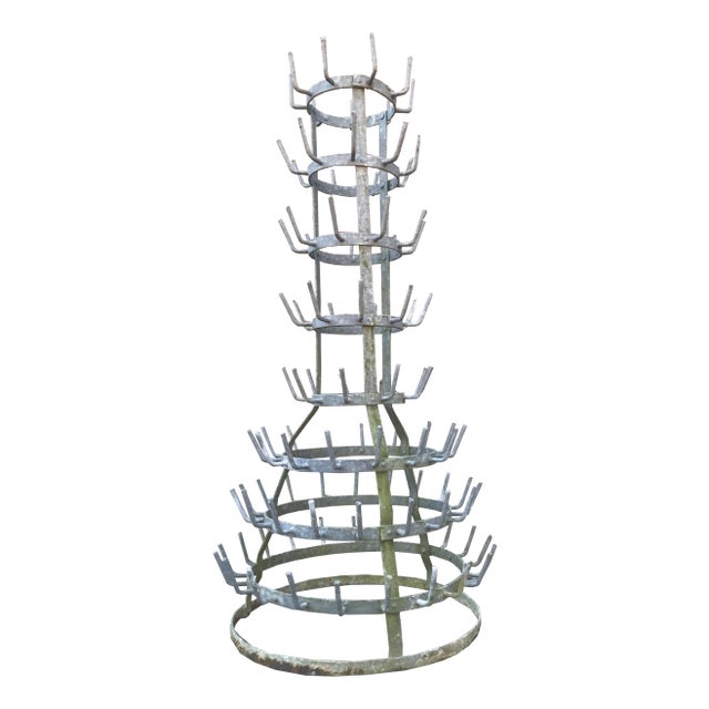 Old Bottle Dryer in Galvanized Iron, 1930s For Sale