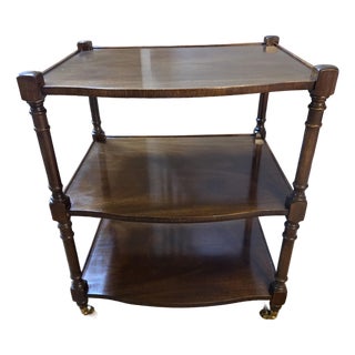 Vintage Three Tier Side Rolling Table For Sale