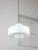 Mid-Century Italian White Glass and Brass Pendant Lamp For Sale - Image 5 of 11