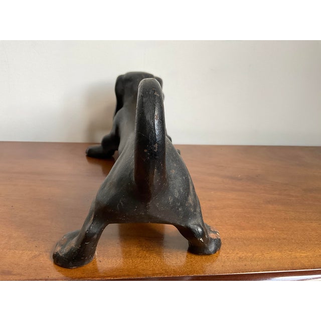 Large Vintage Cast Iron Dachshund Boot Scraper For Sale - Image 9 of 13