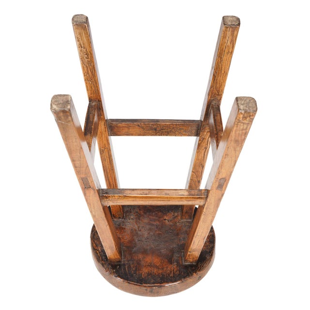 Chinese Elm Wood Circular Seat Stool, C. 1875-1900 For Sale - Image 11 of 11
