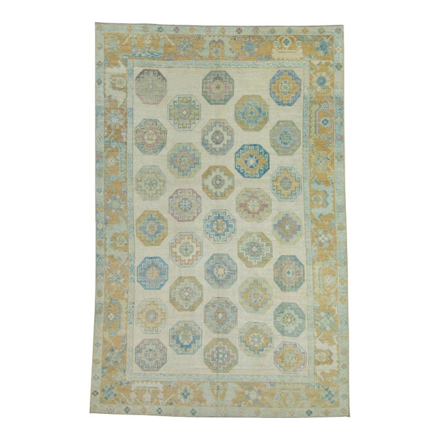 Turkish Oushak Rug 10'1" x 15'6" #18520 For Sale