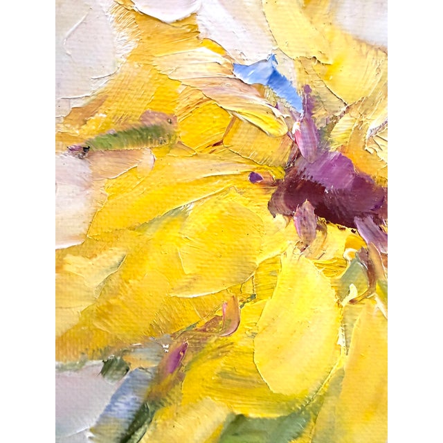 Sunflower Oil Painting Small For Sale In Phoenix - Image 6 of 7