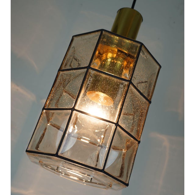 Vintage Hanging Lamp in Glass from Glashütte Limburg For Sale - Image 12 of 16