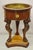 Maitland Smith Regency Style Mahogany Carved Lion Leather Base Cellarete Planter. Item features a tooled leather base,...