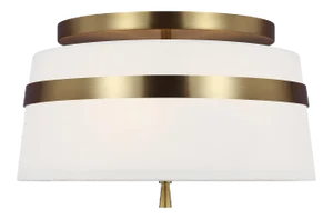 Alexa Hampton by Visual Comfort Studio Cordtlandt Small Semi-Flush Mount, Brass
