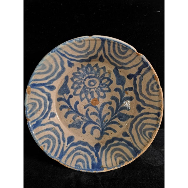 Antique 19th century ceramic Fajalauza bowl from Granada , Spain, dating from the mid 19th century. A sought after...