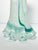 Contemporary Murano-Style Italian Sea Green Blue Ruffled Swirl Tall Vase For Sale In Dallas - Image 6 of 8