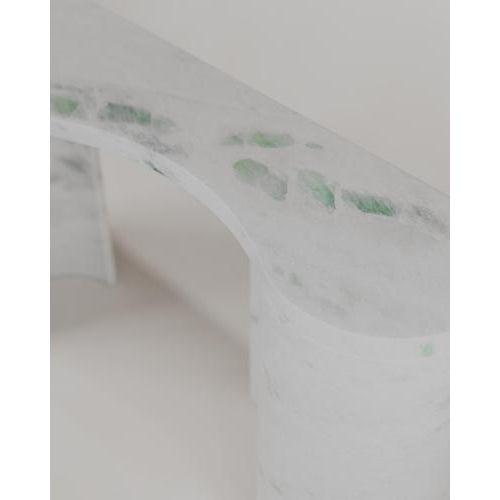 Green Marble Stone Curved Organic Dune Console by Esther Knopfler For Sale - Image 14 of 15