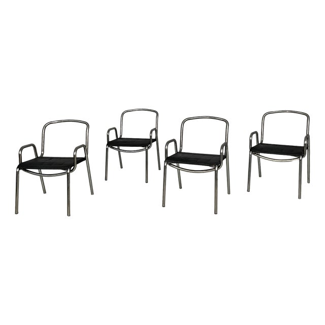 Italian Modern Chairs Castiglia by Achille Castiglioni for Zanotta, 1960s, Set of 4 For Sale