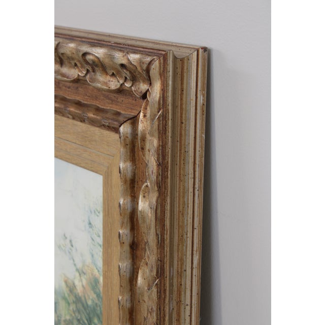 Large Oil Painting Artwork of House & Canal Scene For Sale - Image 10 of 13