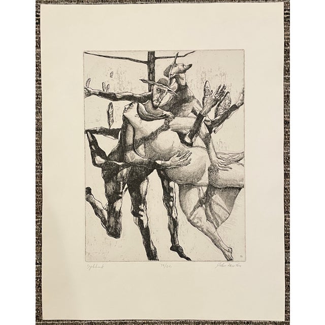 1960s John Fenton Dybbuk Etching For Sale - Image 4 of 4
